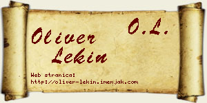 Oliver Lekin vizit kartica